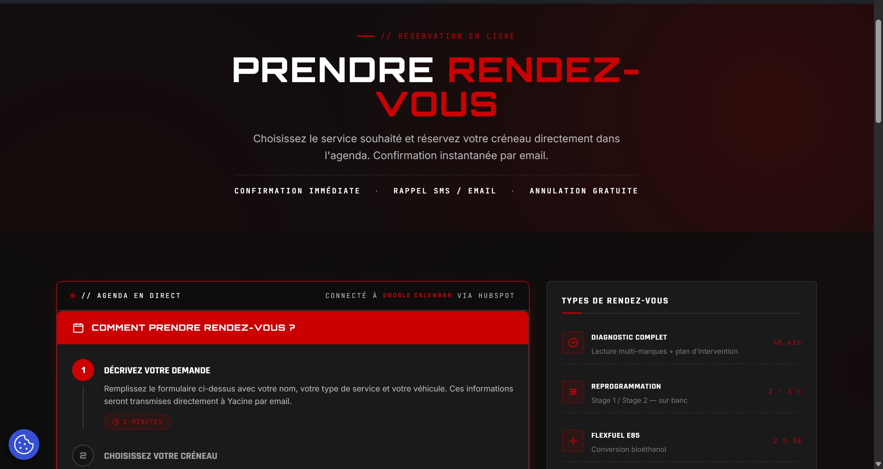 Prise de rendez-vous