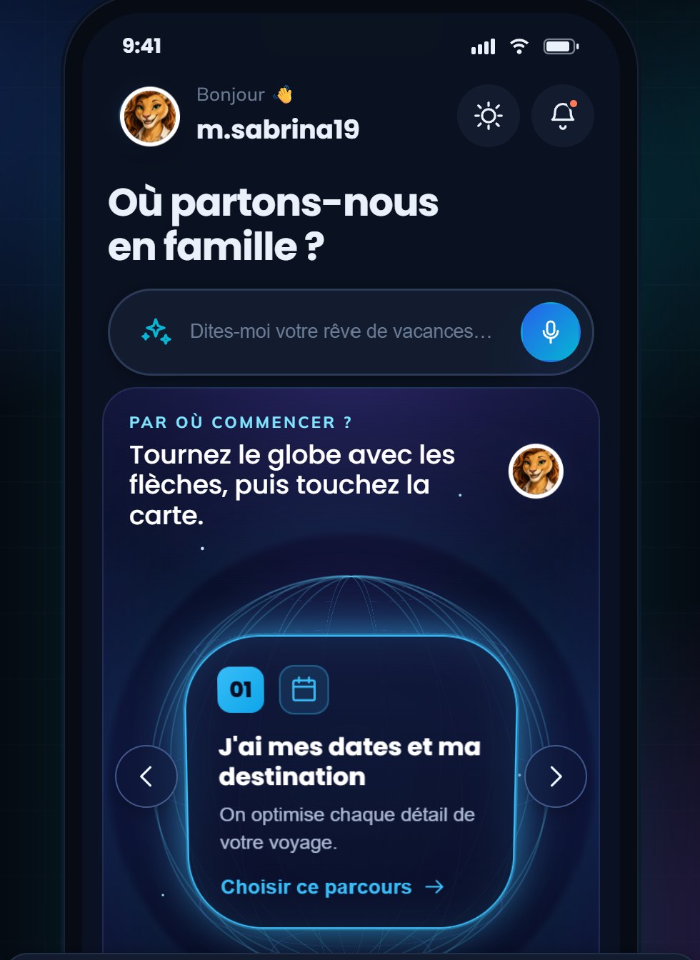 Application mobile TravelFamily.AI — assistant de voyage familial