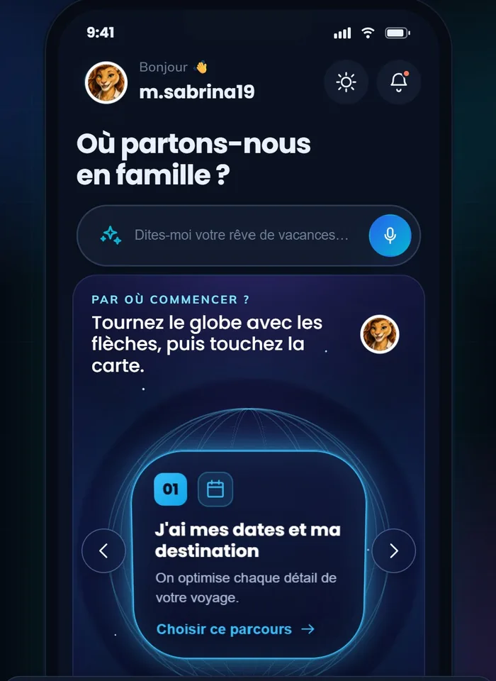 Application mobile TravelFamily.AI — assistant de voyage familial