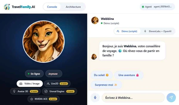Console web TravelFamily.AI