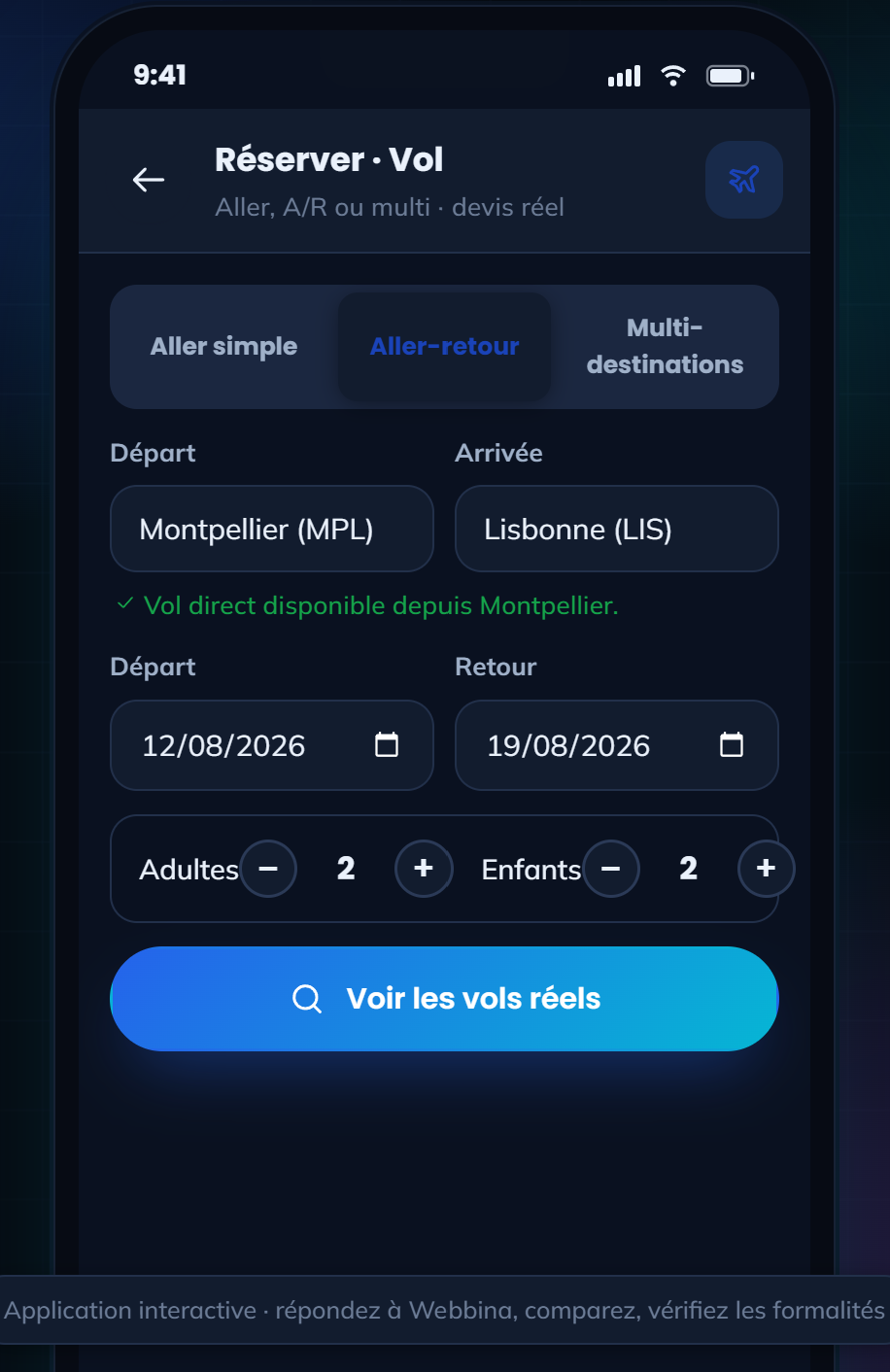 Réserver un vol